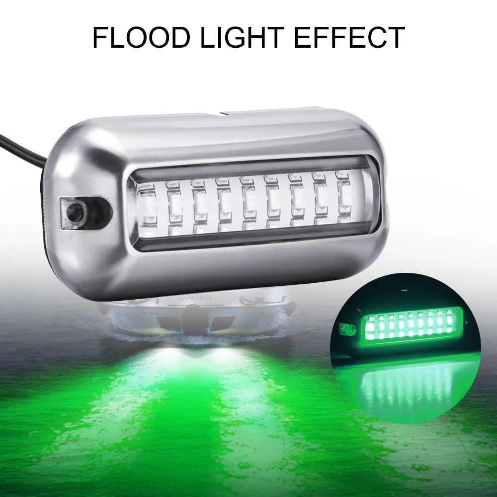 Universal 50W 12V DC White/Blue/Green 27 LED Marine Stainless Steel Underwater Pontoon Waterproof Boat Transom Light IP68
Universal 50W 12V DC White/Blue/Green 27 LED Marine Stainless Steel Underwater Pontoon Waterproof Boat Transom Light IP68