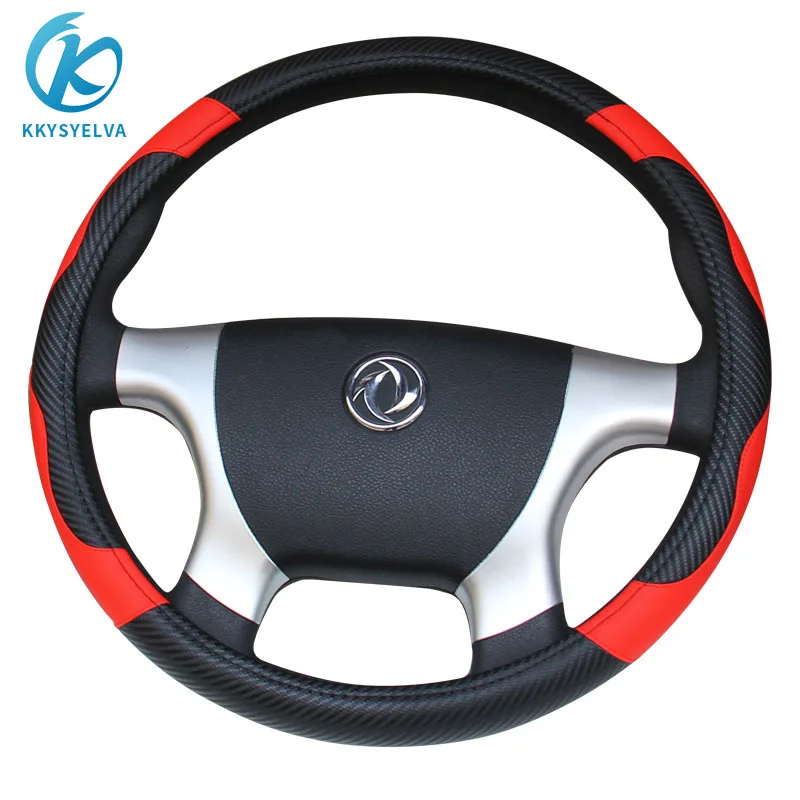 KKYSYELVA Leather carbon fiber Steering Wheel Covers for Car Bus Truck 36 38 40 42 45 47 50cm Diameter Auto Steering-wheel cover
KKYSYELVA Leather carbon fiber Steering Wheel Covers for Car Bus Truck 36 38 40 42 45 47 50cm Diameter Auto Steering-wheel cover