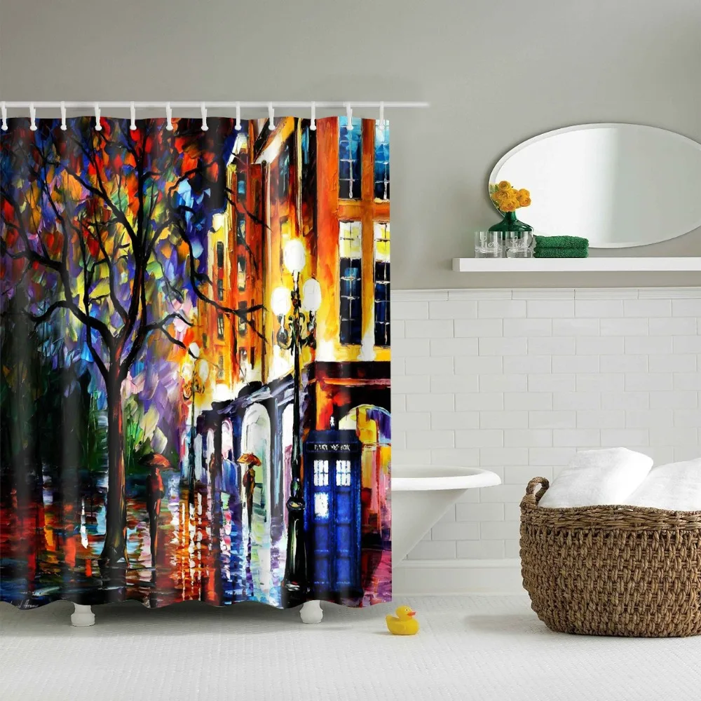 Oil Painting Geometric Shower Curtains 180x180cm Waterproof Polyester Bathroom Curtain with Hooks Douchegordijn Rideau De Douche
Oil Painting Geometric Shower Curtains 180x180cm Waterproof Polyester Bathroom Curtain with Hooks Douchegordijn Rideau De Douche