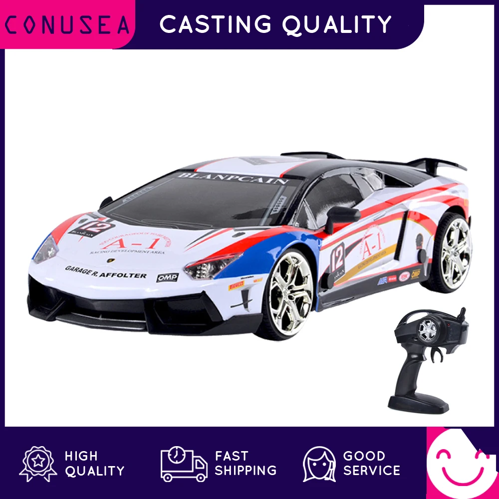 

CONUSEA RC Cars 4WD 1:16 Remote Control Car 2.4Ghz Lamborghini High Speed Race Car Off Road RC Drift Car Vehicle Toys for Kids