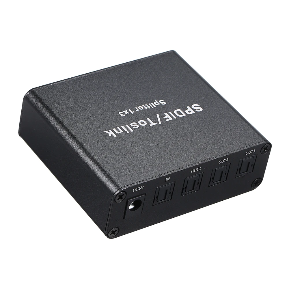 1x3 Toslink Splitter 3 Port SPDIF Toslink Optical Digital Audio Splitter 1 In 3 Out Support LPCM2.0 DTS
1x3 Toslink Splitter 3 Port SPDIF Toslink Optical Digital Audio Splitter 1 In 3 Out Support LPCM2.0 DTS
