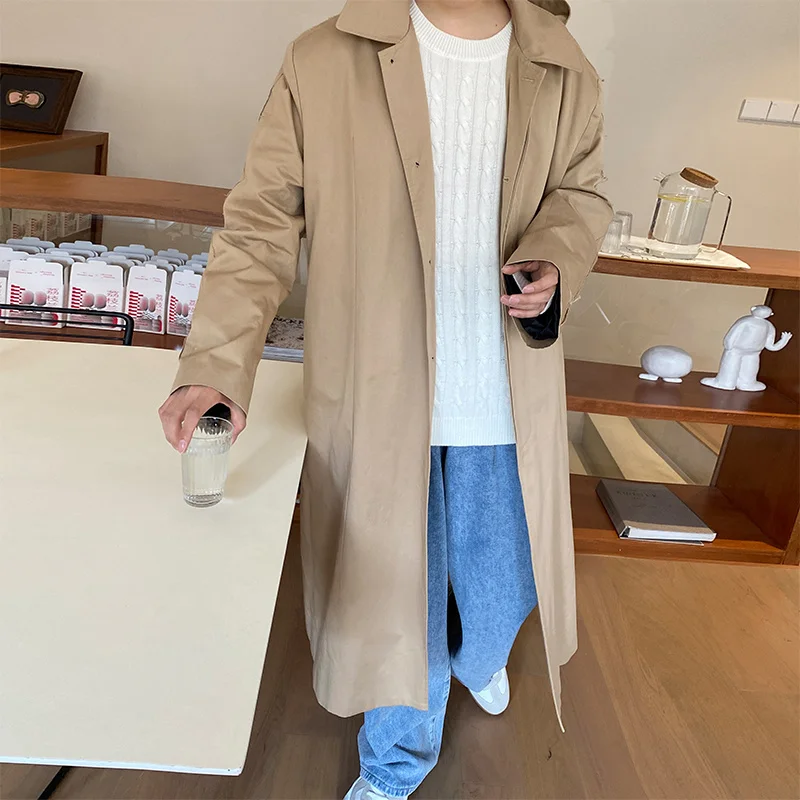 Men's Mid Length Trench Coat 2021 New Handsome Korean Fashion Hoodie Windbreaker Autumn Loose Big Size Long Coat
Men's Mid Length Trench Coat 2021 New Handsome Korean Fashion Hoodie Windbreaker Autumn Loose Big Size Long Coat