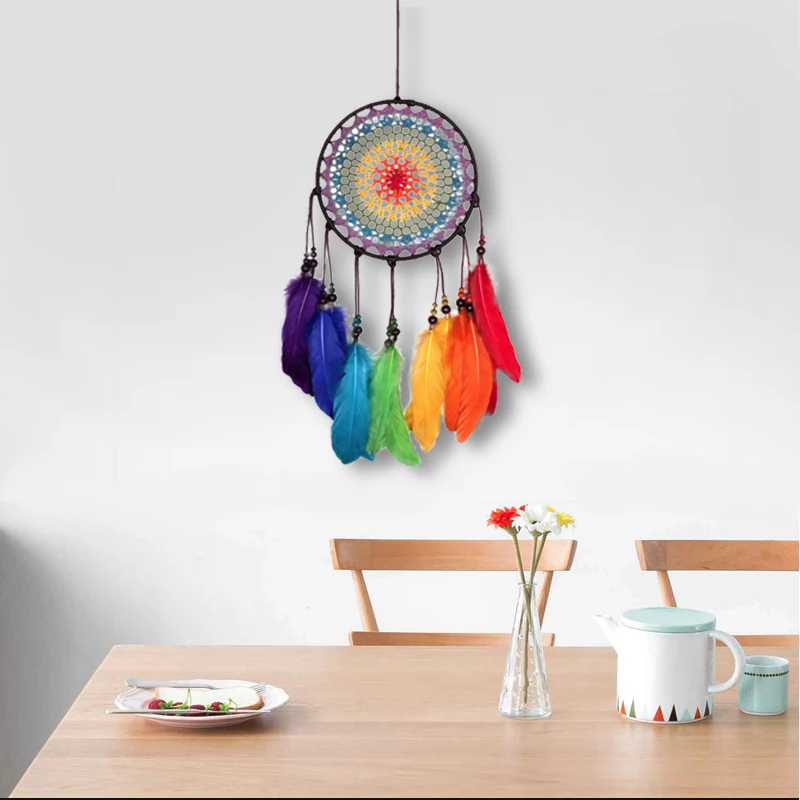 Nodic Home Decoration Dream Catcher Wind Chimes Feather Hand-Woven Ornaments Birthday Graduation Gift Wall Hanging Decor For Car
Nodic Home Decoration Dream Catcher Wind Chimes Feather Hand-Woven Ornaments Birthday Graduation Gift Wall Hanging Decor For Car