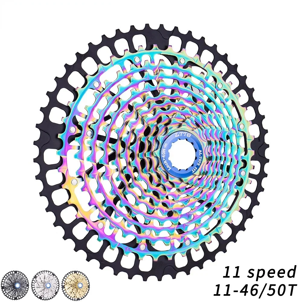 MTB 11 Speed 11-50 46T Golden Cassette 50T 11v k7 Ultralight Steel Lightweight 11s 11speed Sprocket HG Standard
MTB 11 Speed 11-50 46T Golden Cassette 50T 11v k7 Ultralight Steel Lightweight 11s 11speed Sprocket HG Standard