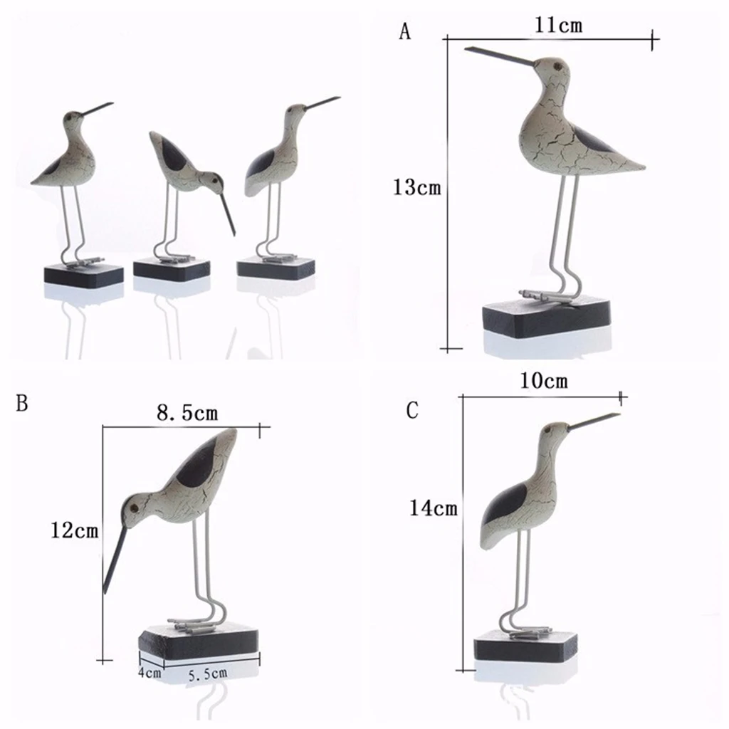 Set of 3 Mediterranean Nautical Seagull Decoration Figure for Home / Office, Made of Wood
Set of 3 Mediterranean Nautical Seagull Decoration Figure for Home / Office, Made of Wood