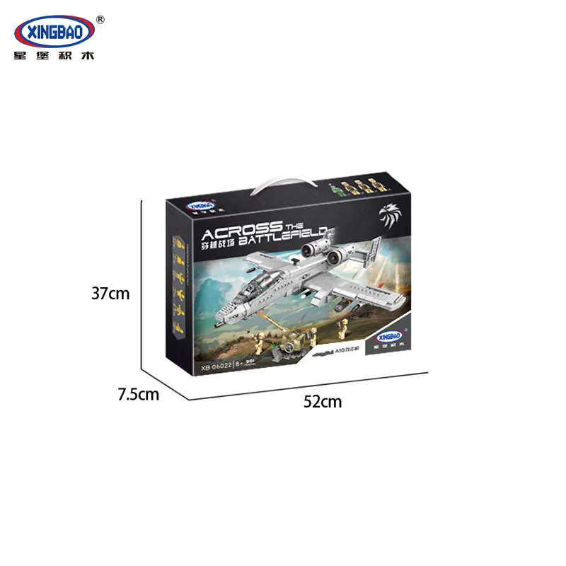 XINGBAO 06022 Military Series The A10 Fighter Set Building Blocks Plane Model DIY Bricks Toys Christmas Gift For Children Gifts
XINGBAO 06022 Military Series The A10 Fighter Set Building Blocks Plane Model DIY Bricks Toys Christmas Gift For Children Gifts