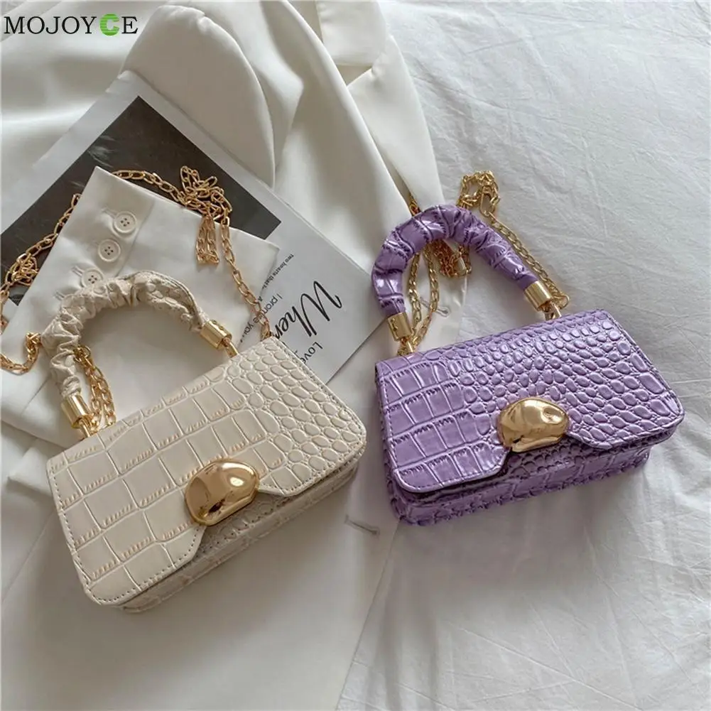 Fashion Women PU Leather Solid Color Alligator Pattern Crossbody Shoulder Messenger Bag Casual Ladies Chain Pleated Top-handle
Fashion Women PU Leather Solid Color Alligator Pattern Crossbody Shoulder Messenger Bag Casual Ladies Chain Pleated Top-handle