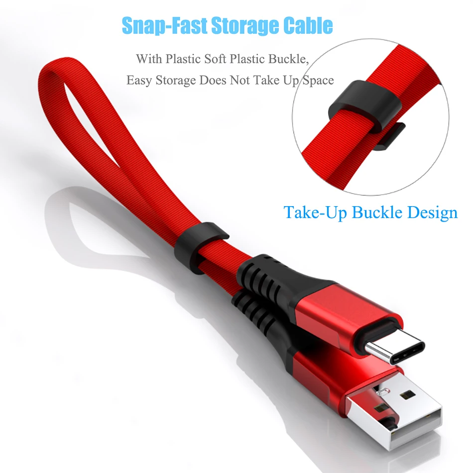 Кабель USB Type-C для быстрой зарядки и передачи данных 30 см | Мобильные телефоны