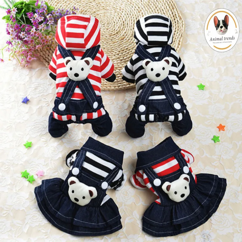 Pet Fashion Brand Jeans Suspender Skirt Lovers Dog Clothing Summer Thin Four Legged Small Dog Teddy Autumn And Winter Chenery
Pet Fashion Brand Jeans Suspender Skirt Lovers Dog Clothing Summer Thin Four Legged Small Dog Teddy Autumn And Winter Chenery