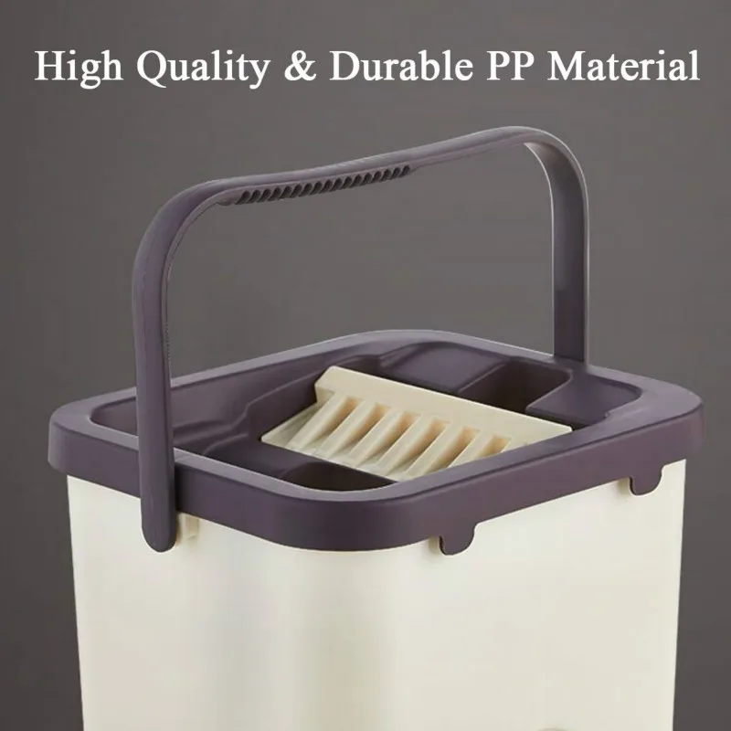 Flat Squeeze Mop and Bucket Hand-Free Wringing Floor Cleaning Mop Wet or Dry Usage Magic Automatic Spin Self Cleaning Lazy Mop
Flat Squeeze Mop and Bucket Hand-Free Wringing Floor Cleaning Mop Wet or Dry Usage Magic Automatic Spin Self Cleaning Lazy Mop
