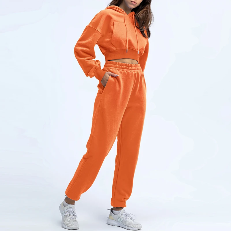 2021 Top High Quality Gray Pocket Hoodies Jogger Sets Comfortable Cotton Sportswear Plain Casual Wear 2 Piece Women's Sweatsuit
2021 Top High Quality Gray Pocket Hoodies Jogger Sets Comfortable Cotton Sportswear Plain Casual Wear 2 Piece Women's Sweatsuit