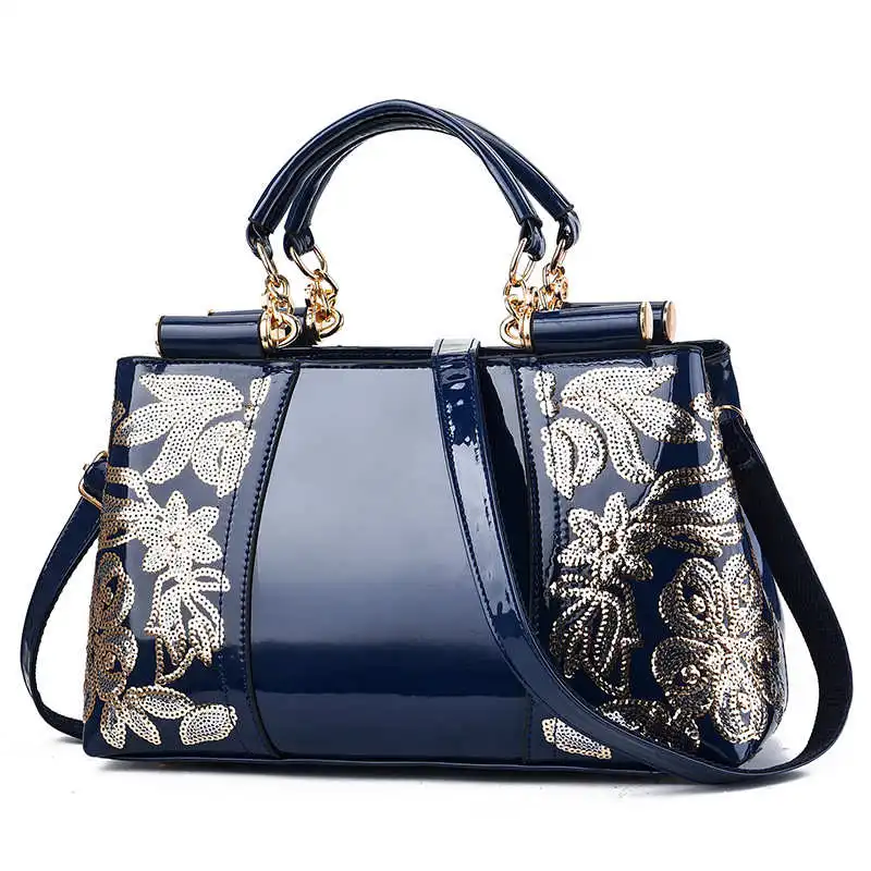 2021 Brand Designer New Women Patent Leather Handbag Sequin Embroidery Shoulder Crossbody Bag Famous Ladies Purse Messenger Tote
2021 Brand Designer New Women Patent Leather Handbag Sequin Embroidery Shoulder Crossbody Bag Famous Ladies Purse Messenger Tote
