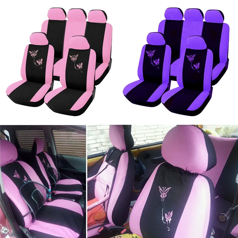 4/9Pcs Butterfly Embroidery Car Seat Covers Pink Purple Woman Auto Interior Decoration Seat Cushion Pad Car Styling Accessories
4/9Pcs Butterfly Embroidery Car Seat Covers Pink Purple Woman Auto Interior Decoration Seat Cushion Pad Car Styling Accessories