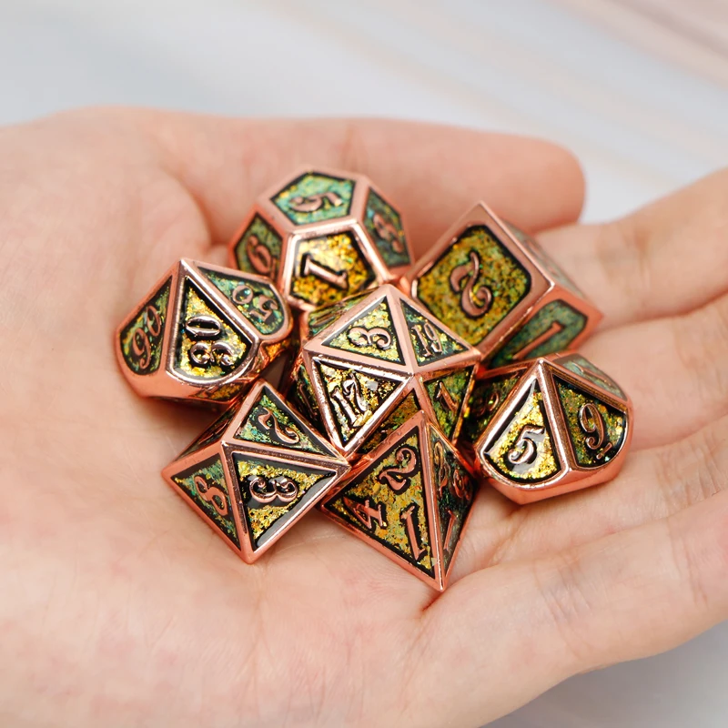 Металлические кости Dnd D & D + D и D, наборы костей для ролевых игр, подземелье и дракон, многогранная зеленая Радуга, 7 шт. D20 D12 D10 D8 D6 D4
Металлические кости Dnd D & D + D и D, наборы костей для ролевых игр, подземелье и дракон, многогранная зеленая Радуга, 7 шт. D20 D12 D10 D8 D6 D4