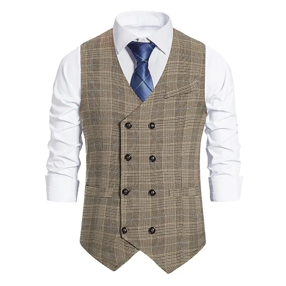 Lattice Plaid Blazers Double Breasted Button Up Vest Casual Blazer Waistcoat Sleeveless Men Autumn Spring Vests Tops
Lattice Plaid Blazers Double Breasted Button Up Vest Casual Blazer Waistcoat Sleeveless Men Autumn Spring Vests Tops