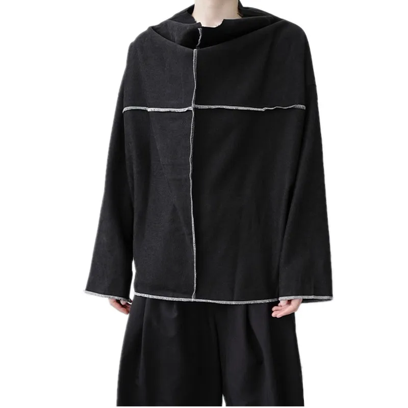 Autumn dark ins men's small high collar sweater personality collection line design youth loose hip hop coat
Autumn dark ins men's small high collar sweater personality collection line design youth loose hip hop coat