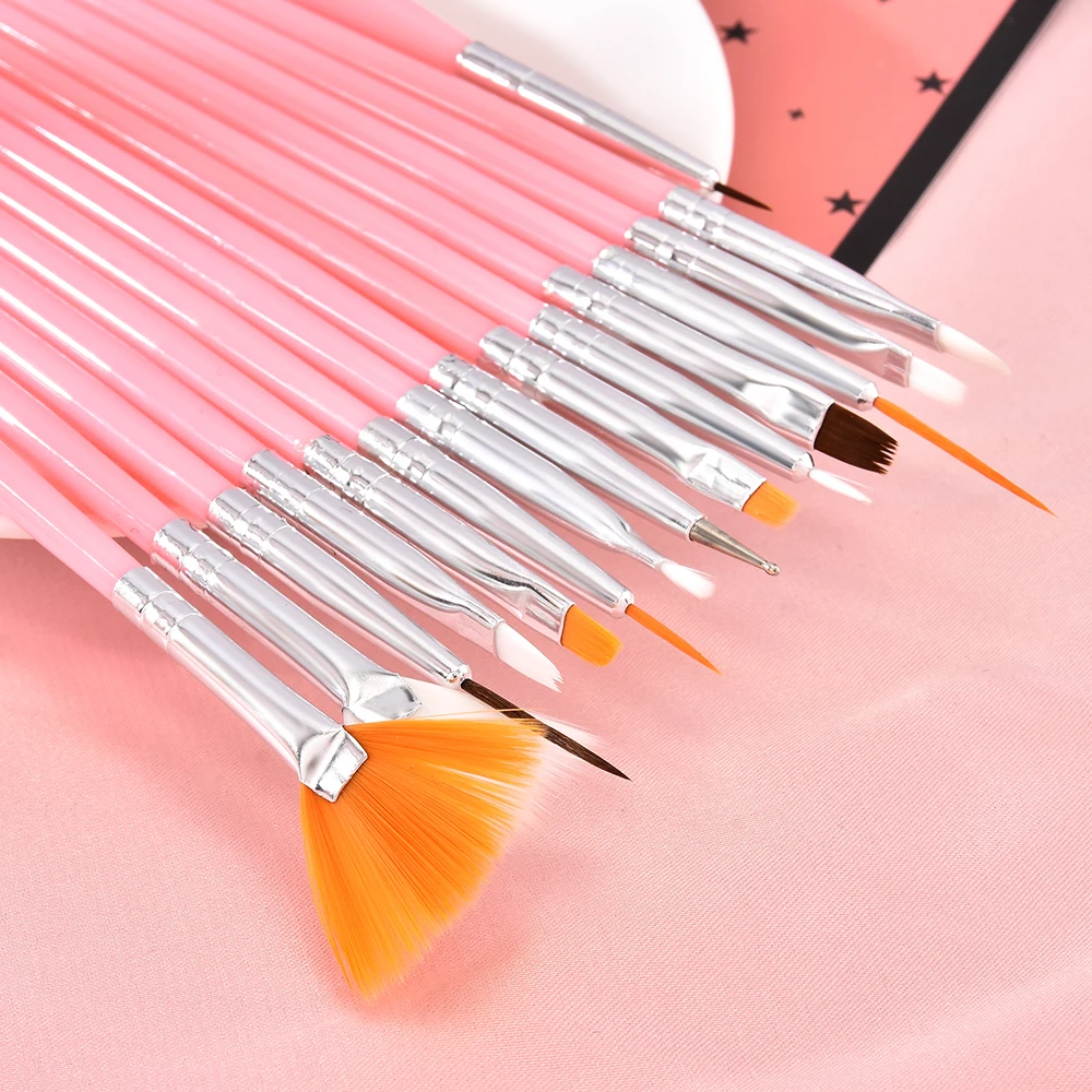 15/20Pc/set Nail Art Manicure Brush Acrylic Liquid Powder Carving Gel Brush Fan Shaped Flower Phototherapy Pen Set Draw Line Pen
15/20Pc/set Nail Art Manicure Brush Acrylic Liquid Powder Carving Gel Brush Fan Shaped Flower Phototherapy Pen Set Draw Line Pen