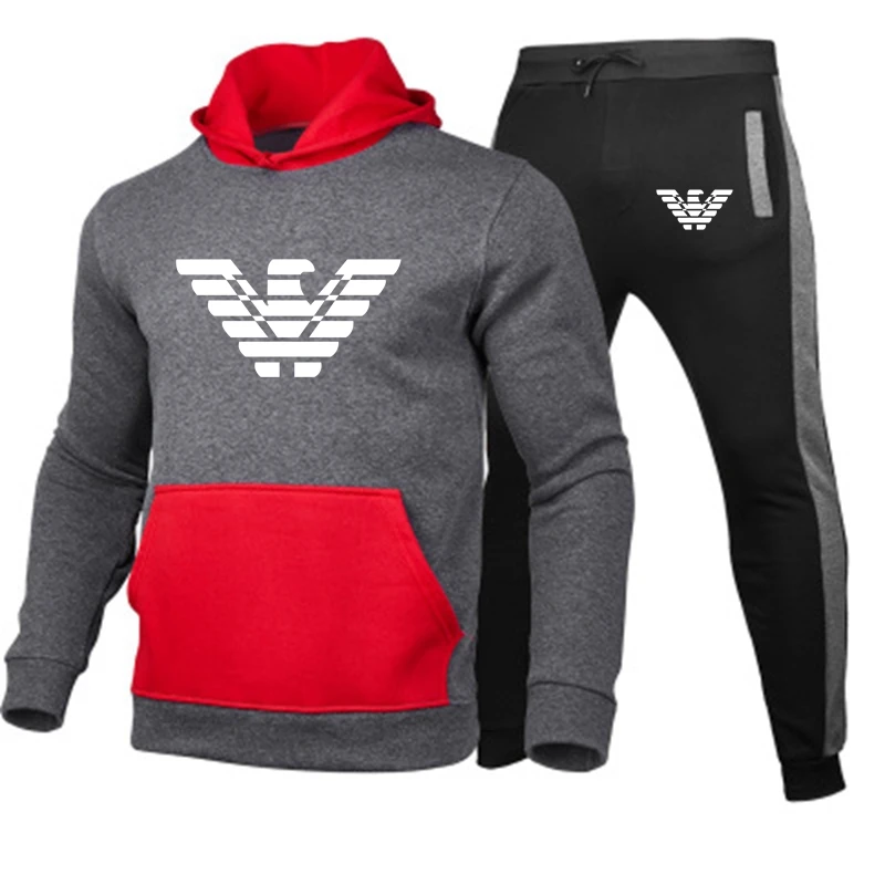 Men's Cotton Pullover Two Piece Hooded Tracksuits + Pants Sports Shirts Autumn Winter Track Suit New Fashion 
Men's Cotton Pullover Two Piece Hooded Tracksuits + Pants Sports Shirts Autumn Winter Track Suit New Fashion