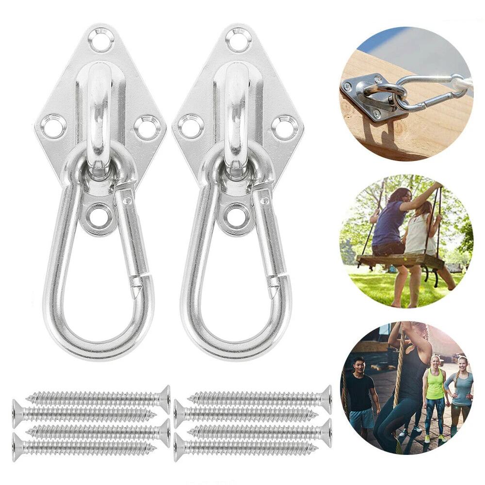 1 Set 1000lb Capacity Heavy Duty Hammock Stainless Steel Hanging Hooks Kit Hammock Suspension Set And Chair Accessories
1 Set 1000lb Capacity Heavy Duty Hammock Stainless Steel Hanging Hooks Kit Hammock Suspension Set And Chair Accessories