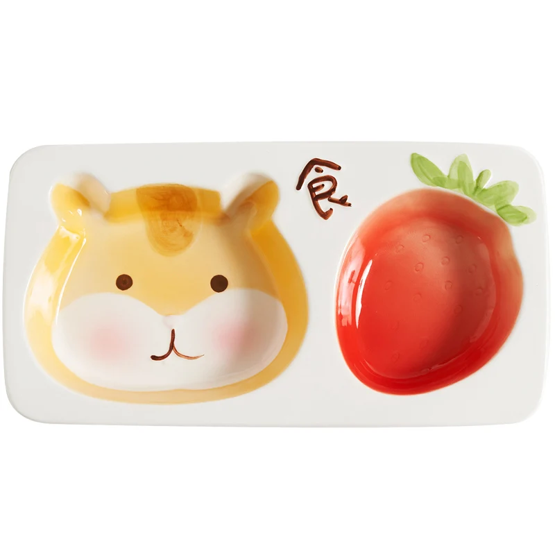 Ceramic Children's Dinner Plate Household Grid Anti-Fall Cartoon Three Grid Eating Cartoon Cute
Ceramic Children's Dinner Plate Household Grid Anti-Fall Cartoon Three Grid Eating Cartoon Cute