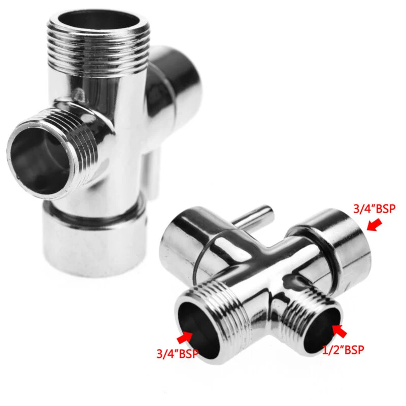 Chrome Plated Brass Diverter Valve T-Adapter Connector 3Ways For Shower Head T Shape Adapter Connector For Angle Valve Hose
Chrome Plated Brass Diverter Valve T-Adapter Connector 3Ways For Shower Head T Shape Adapter Connector For Angle Valve Hose