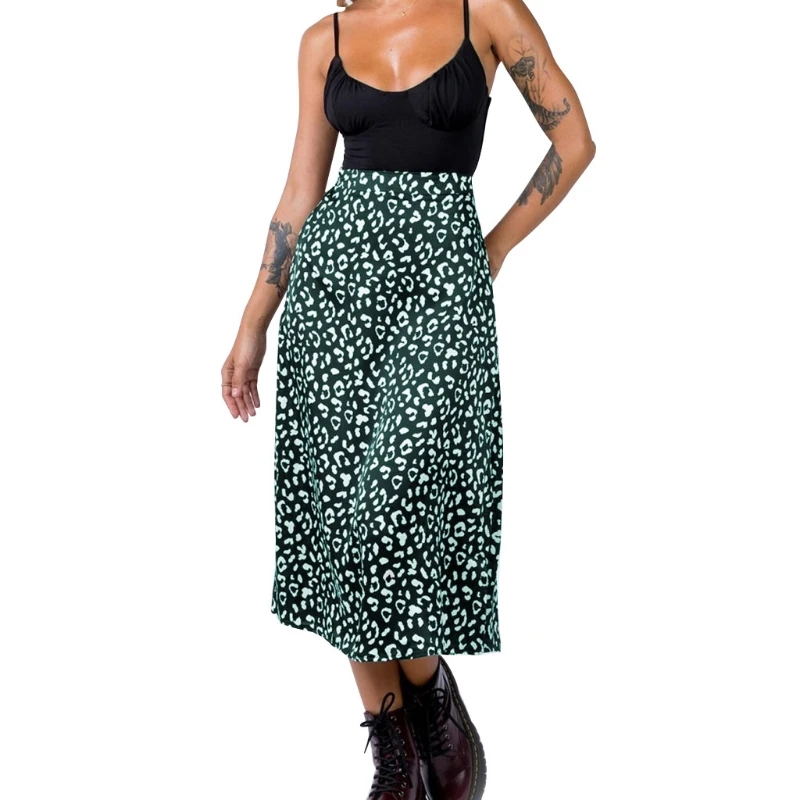 Womens Summer High Waist Leopard Print Chiffon Midi Long Skirt Sexy Side Split Zipper Casual Slim Fit A-Line Streetwear
Womens Summer High Waist Leopard Print Chiffon Midi Long Skirt Sexy Side Split Zipper Casual Slim Fit A-Line Streetwear