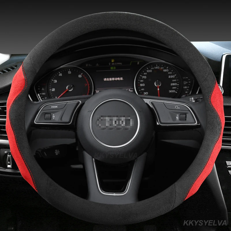 Suede Cow Leather Car Steering Wheel Cover For Audi A4L A6L A3 A1 Q2 Q3 Q5 Q7 Q8 A5 A7 A8L B6 B7 B8 Car Interior Accessories
Suede Cow Leather Car Steering Wheel Cover For Audi A4L A6L A3 A1 Q2 Q3 Q5 Q7 Q8 A5 A7 A8L B6 B7 B8 Car Interior Accessories