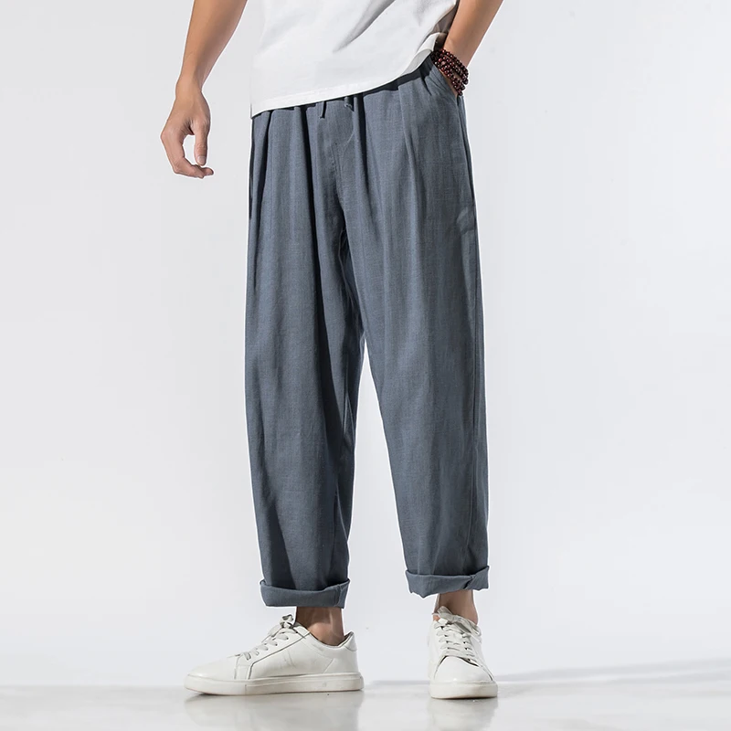 Summer 2020 Mens Straight Casual Harem Pant Men Loose Pantalones Hombre Chinese Style Male Vintage Khaki Ankle-Length Pants 5XL
Summer 2020 Mens Straight Casual Harem Pant Men Loose Pantalones Hombre Chinese Style Male Vintage Khaki Ankle-Length Pants 5XL