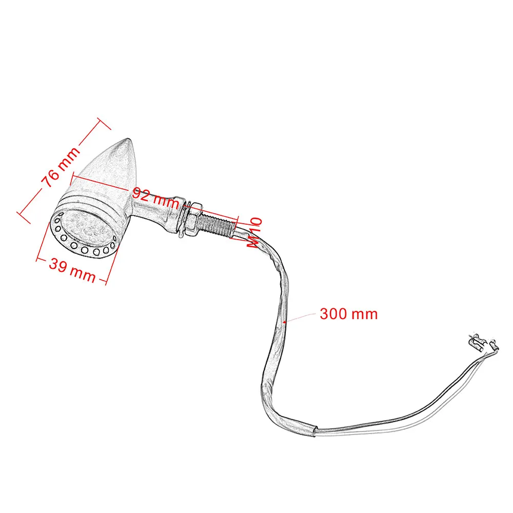 2Pcs Retro Bullet Red Mesh Lens Motorcycle Led Turn Signal lamp Brake Light for Harley Chopper Bobber Yamaha Honda
2Pcs Retro Bullet Red Mesh Lens Motorcycle Led Turn Signal lamp Brake Light for Harley Chopper Bobber Yamaha Honda