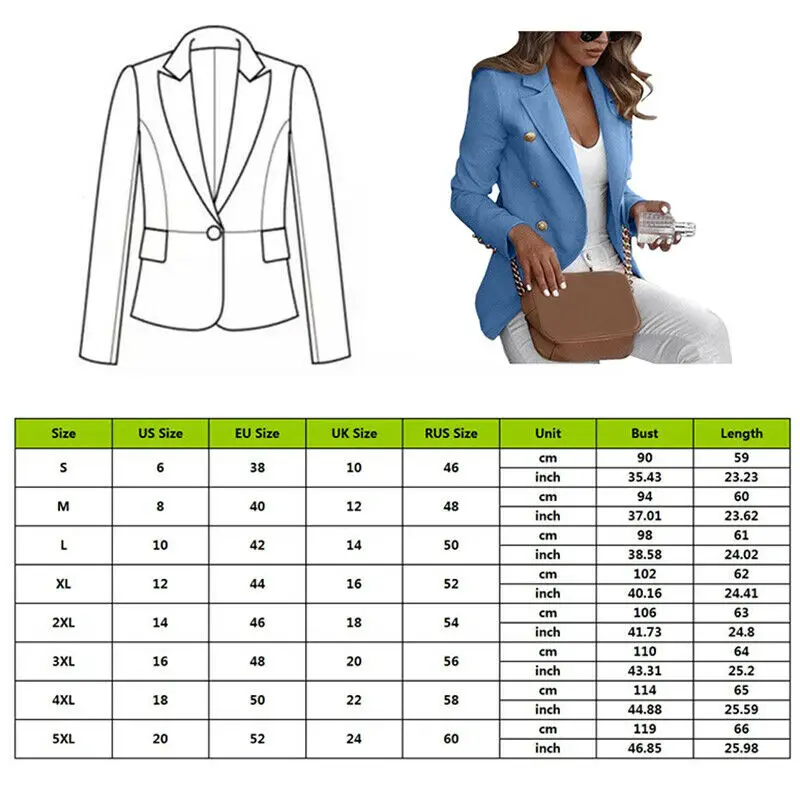 2019 New Arrival Plus Size Women's Long Sleeve Button Work Jacket Coat Outwear Top Ladies Elegant Office Lady Slim Solid Coat
2019 New Arrival Plus Size Women's Long Sleeve Button Work Jacket Coat Outwear Top Ladies Elegant Office Lady Slim Solid Coat