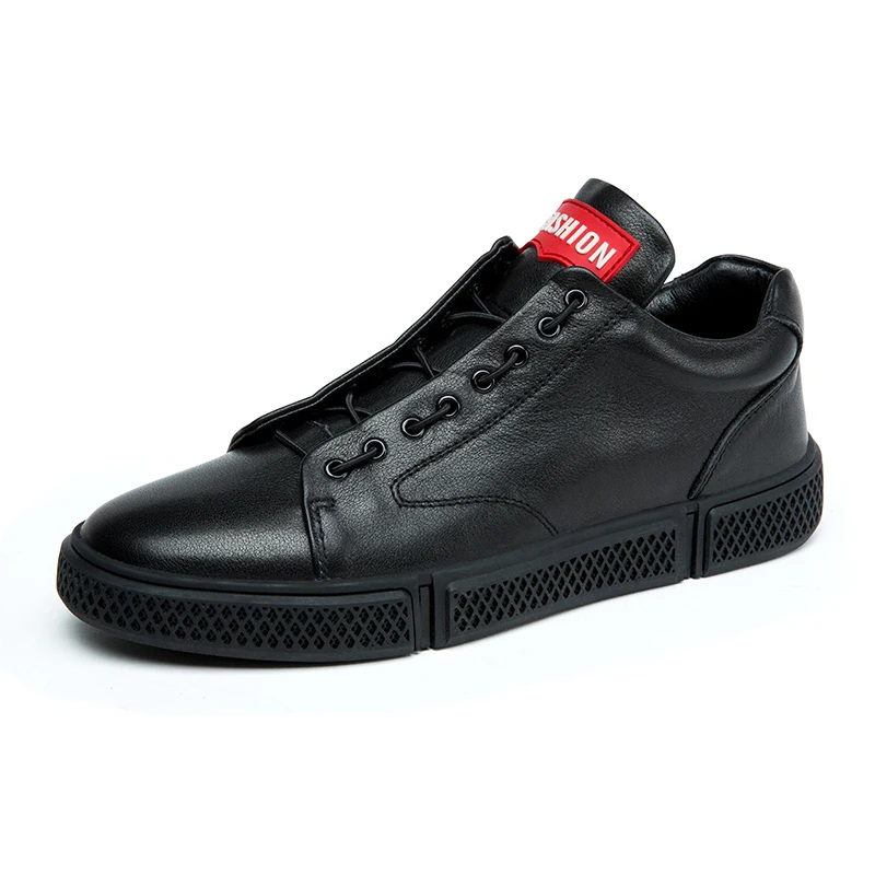 Men's Leather Casual Shoes Trend 2020 Outdoor Flat Vulcanized Footwear Fashion Non-slip Street Youth Black Walking Sport Sneaker
Men's Leather Casual Shoes Trend 2020 Outdoor Flat Vulcanized Footwear Fashion Non-slip Street Youth Black Walking Sport Sneaker