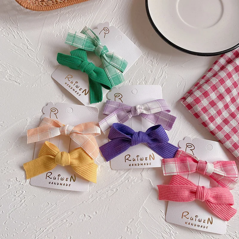 2 Pcs Korean Fashion Children Simple Lattice Bow Duckbill Clip Sweet Girl Beautiful Colorful Fabric Hairpins Hair Accessories
2 Pcs Korean Fashion Children Simple Lattice Bow Duckbill Clip Sweet Girl Beautiful Colorful Fabric Hairpins Hair Accessories