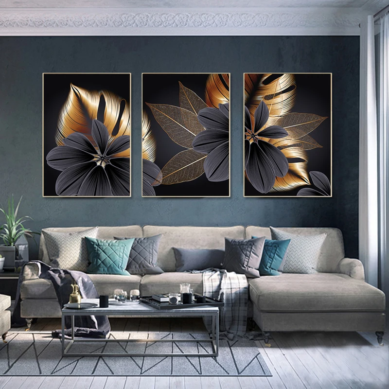GATYZTORY 3PC Painting By Numbers Black And Golden Leaf Kits On Canvas HandPainted Gift Pictures Flower Home Decor
GATYZTORY 3PC Painting By Numbers Black And Golden Leaf Kits On Canvas HandPainted Gift Pictures Flower Home Decor