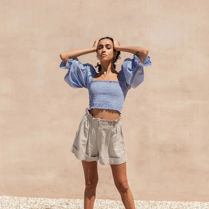 Moarcho Summer Cotton And Linen Casual Sports Shorts Elastic Band High Waist Curled Loose Wide-Leg Shorts 2021 New Arrival
Moarcho Summer Cotton And Linen Casual Sports Shorts Elastic Band High Waist Curled Loose Wide-Leg Shorts 2021 New Arrival