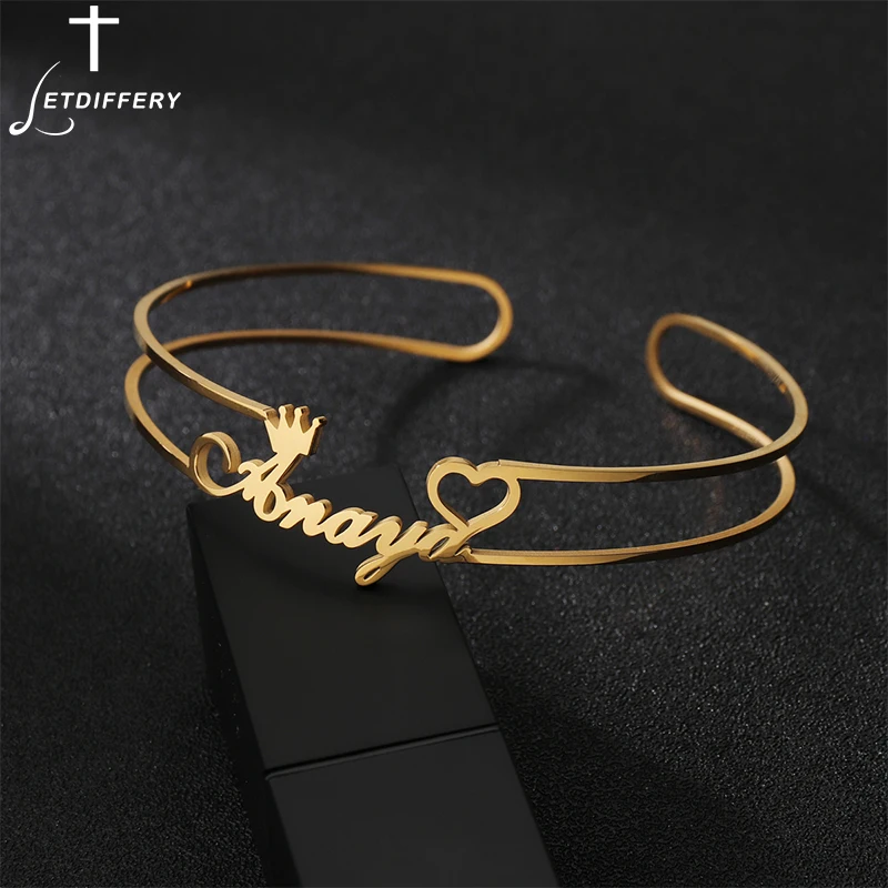 Браслет женский из нержавеющей стали, регулируемый, с именем сердца
Браслет женский из нержавеющей стали, регулируемый, с именем сердца
