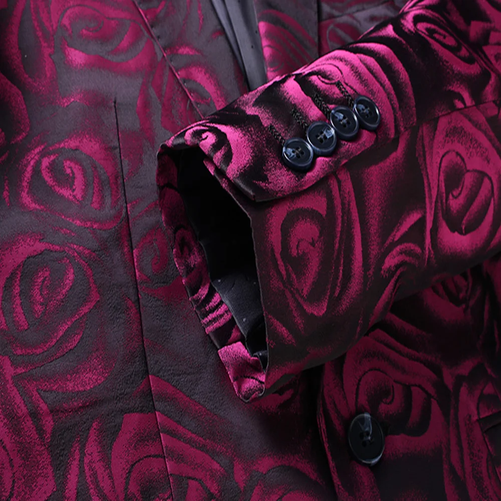 (Jacket+Vest+Pants) 2020 Floral Three Piece Suit Men's Slim Fit Rose Flower Pattern Wedding Party Prom Suits Set 4XL 5XL
(Jacket+Vest+Pants) 2020 Floral Three Piece Suit Men's Slim Fit Rose Flower Pattern Wedding Party Prom Suits Set 4XL 5XL