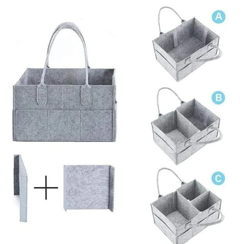 Portable Baby Diaper Organizer Handbag Felt Nursery Storage Basket with Changeable Compartments Large Capacity Multi Pocket 066C
Portable Baby Diaper Organizer Handbag Felt Nursery Storage Basket with Changeable Compartments Large Capacity Multi Pocket 066C