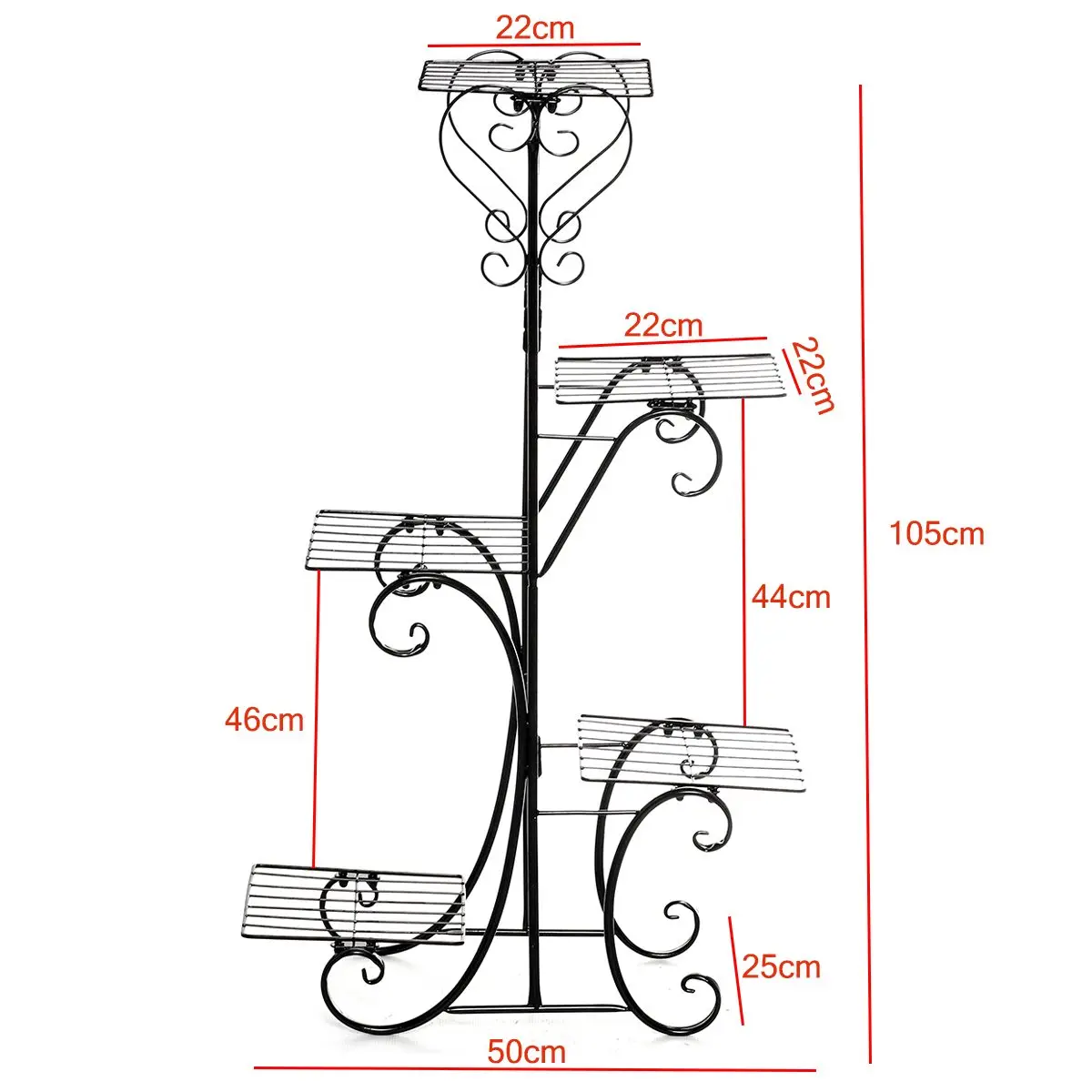 5 Tier Metal Plant Stand Flower Rack Flower Pot Storage Rack Display Shelf Holder Home Indoor Outdoors Decor Garden Balcony
5 Tier Metal Plant Stand Flower Rack Flower Pot Storage Rack Display Shelf Holder Home Indoor Outdoors Decor Garden Balcony
