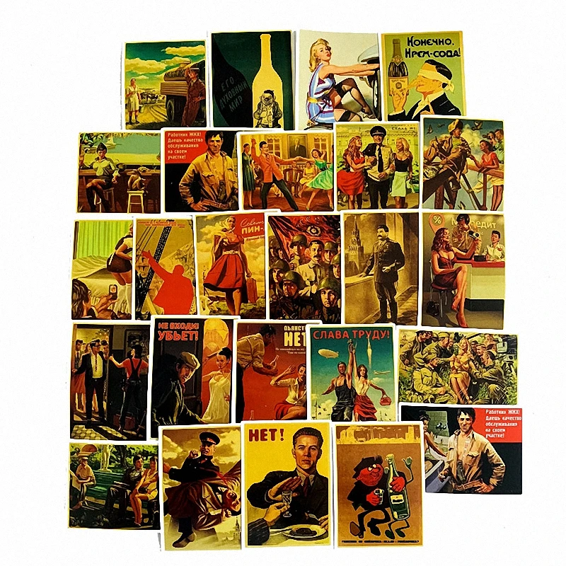25Pcs Mixed NEW USSR CCCP Poster Stickers Waterproof Stalin Stickers for Laptop Luggage Guitar Phone Stickers Room Wall Decor 5
25Pcs Mixed NEW USSR CCCP Poster Stickers Waterproof Stalin Stickers for Laptop Luggage Guitar Phone Stickers Room Wall Decor 5