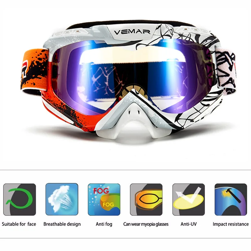 VEMAR Motorcycle Goggles Downhill Motocross Glasses Dustproof Motocross Goggles Cross Glasses Off Road Oculos Motorcycle Gafas
VEMAR Motorcycle Goggles Downhill Motocross Glasses Dustproof Motocross Goggles Cross Glasses Off Road Oculos Motorcycle Gafas