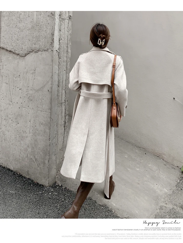 Fashion Woolen Coat Women's Mid-length 2021 New Winter Jackets Thickened Knee-length Waisted Wool Coat 70A
Fashion Woolen Coat Women's Mid-length 2021 New Winter Jackets Thickened Knee-length Waisted Wool Coat 70A