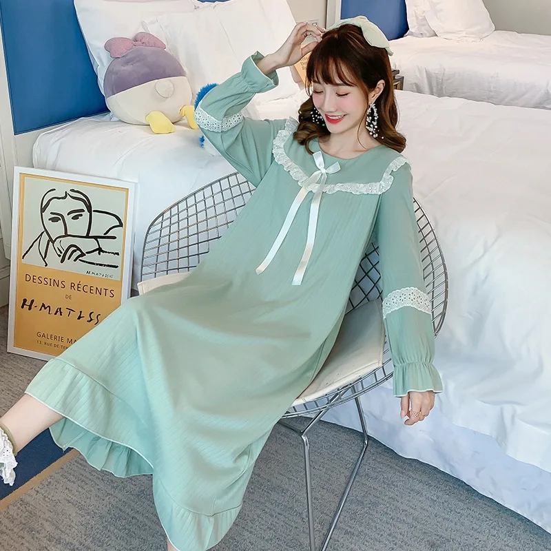 2021Women's Homewear Spring and Autumn New Ladies Nightdress Casual Long-sleeved Loose Sexy Sleepwear Women Sleep Tops Nightwear
2021Women's Homewear Spring and Autumn New Ladies Nightdress Casual Long-sleeved Loose Sexy Sleepwear Women Sleep Tops Nightwear
