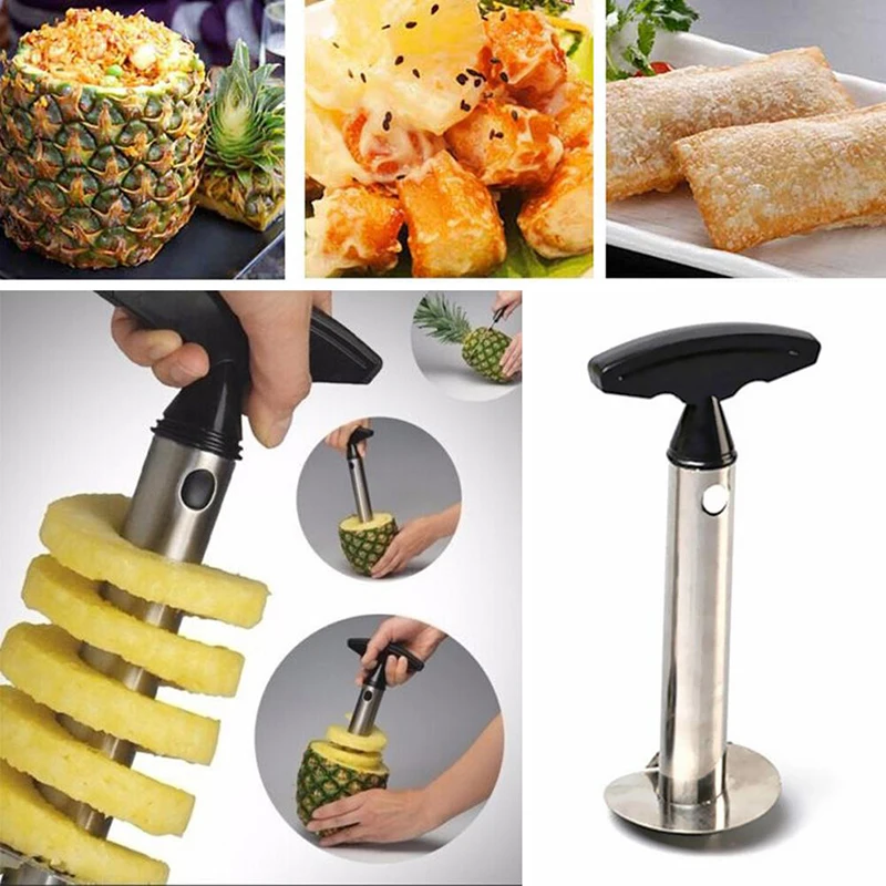 Pineapple Corer Slicer Pineapple Peeler Fruit Cutter Stainless Steel Kitchen Accessories Easy To Use
Pineapple Corer Slicer Pineapple Peeler Fruit Cutter Stainless Steel Kitchen Accessories Easy To Use