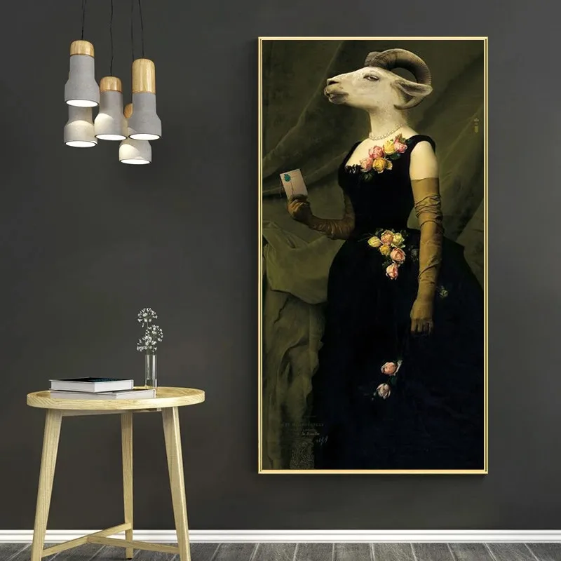 Earl of the Goat Creative Animal Oil Painting Print On Canvas Art Postes And Prints Nordic Retro Art Pictures For Living Room
Earl of the Goat Creative Animal Oil Painting Print On Canvas Art Postes And Prints Nordic Retro Art Pictures For Living Room