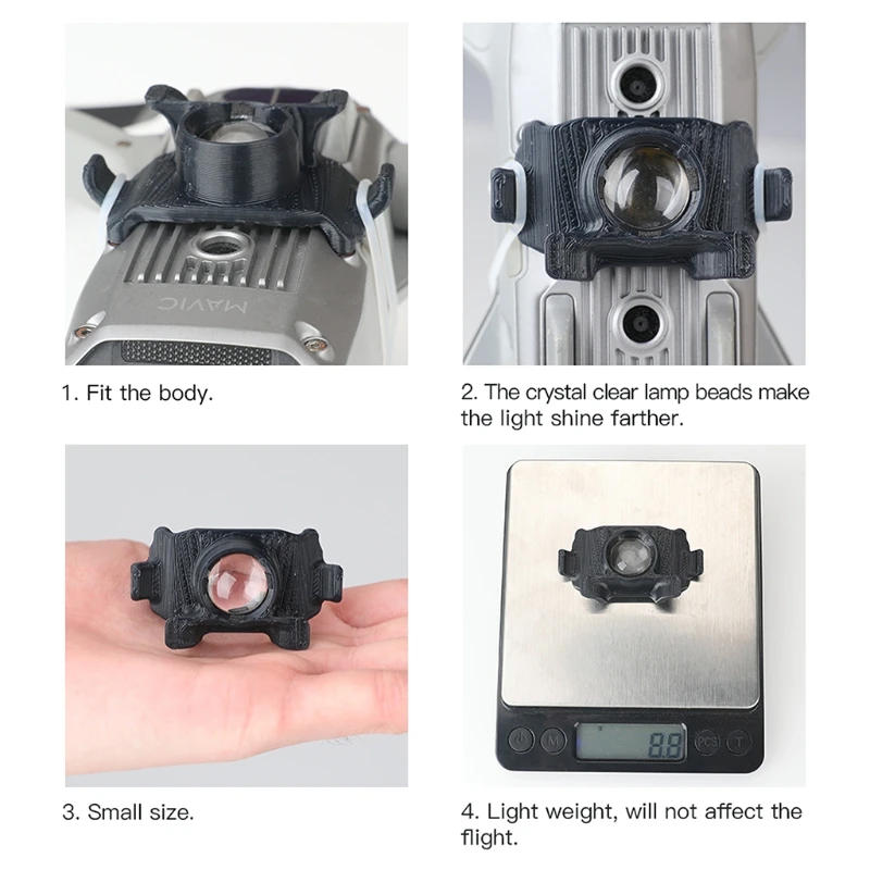 3D Printed Bottom Light Condenser for Mavic Air 2 Drone Lower Shine Farther Security Landing Lamp Lens Accessorie G99B
3D Printed Bottom Light Condenser for Mavic Air 2 Drone Lower Shine Farther Security Landing Lamp Lens Accessorie G99B