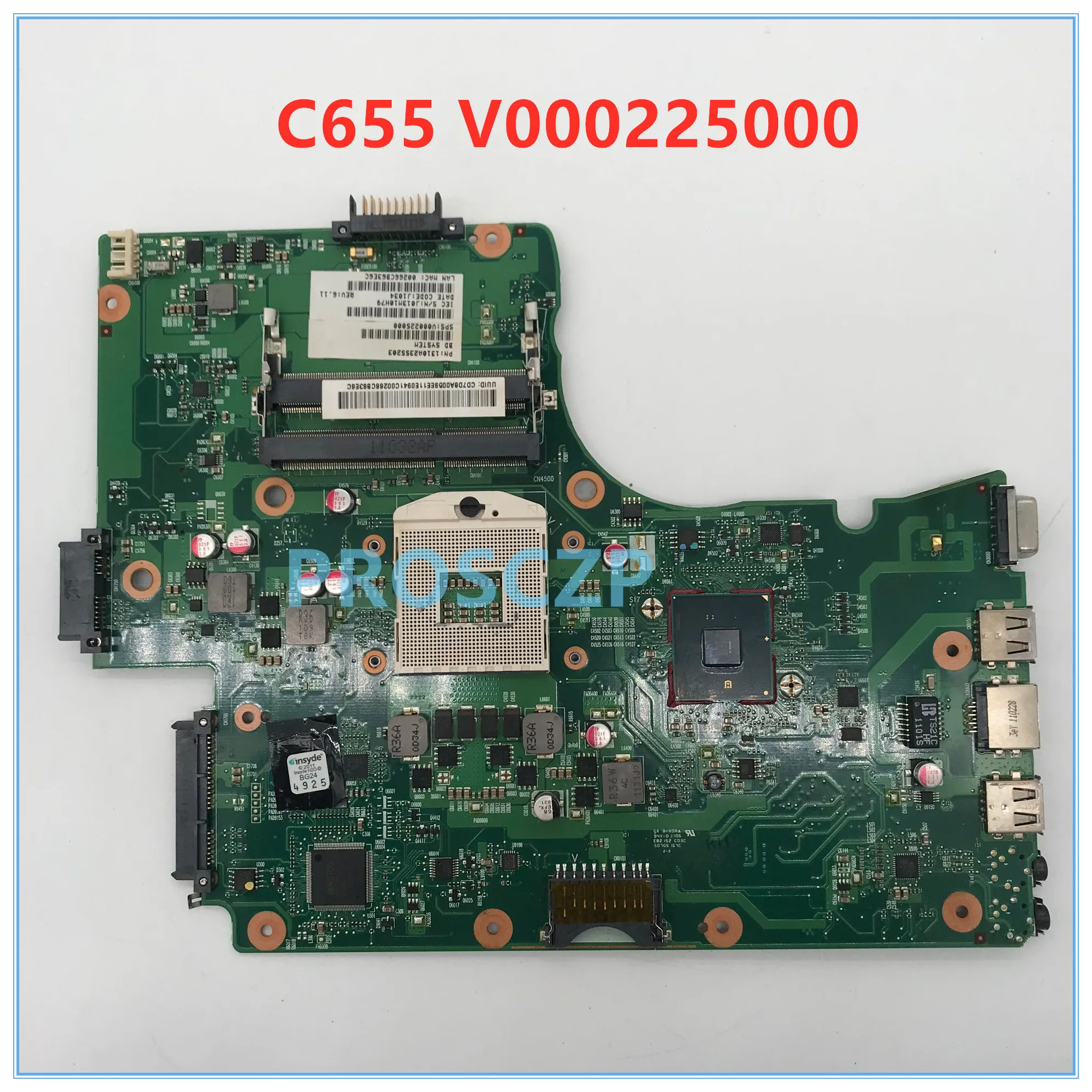 Высокое качество для C665 Материнская плата ноутбука V000225000 6050A2355202 MB A03 100% работает