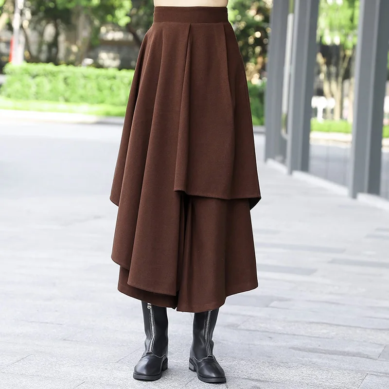 Woolen Skirt Wool Korean Long Skirt Autumn 2021 New Winter High Waist Thick Irregular Ruffle Skirt Women Midi Skirt 819H
Woolen Skirt Wool Korean Long Skirt Autumn 2021 New Winter High Waist Thick Irregular Ruffle Skirt Women Midi Skirt 819H