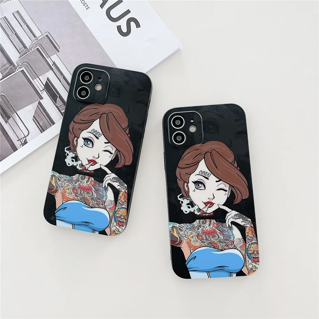 Luxury Tattoo Cool Cute Girl Phone Case for IPhone 12 Mini 11 13 Pro X XS Max XR 8 7 Plus Lass Street Fashion Cover SE2020 Capa 
Luxury Tattoo Cool Cute Girl Phone Case for IPhone 12 Mini 11 13 Pro X XS Max XR 8 7 Plus Lass Street Fashion Cover SE2020 Capa