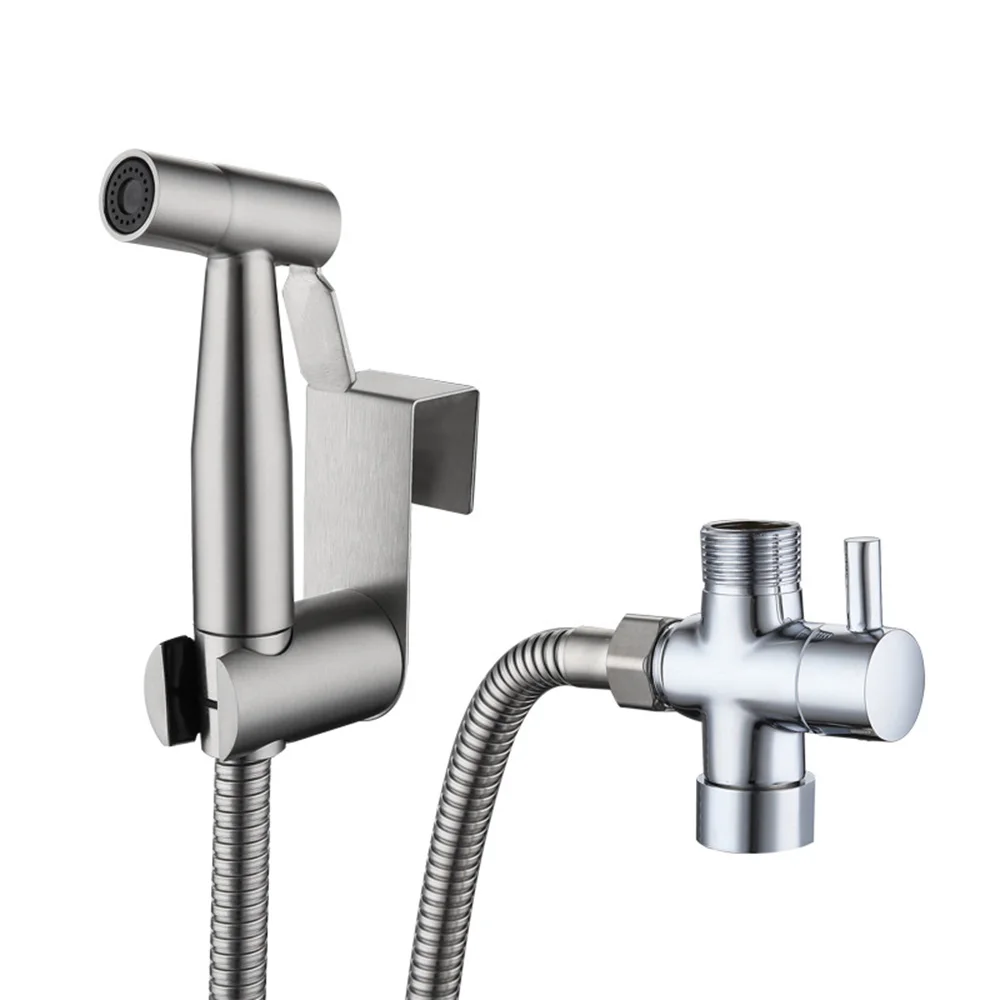 Handheld Bidet Sprayer Stainless Steel Spray Gun with Hose 1/2 Separator Bracket Cleaner for Bathroom Toilet
Handheld Bidet Sprayer Stainless Steel Spray Gun with Hose 1/2 Separator Bracket Cleaner for Bathroom Toilet