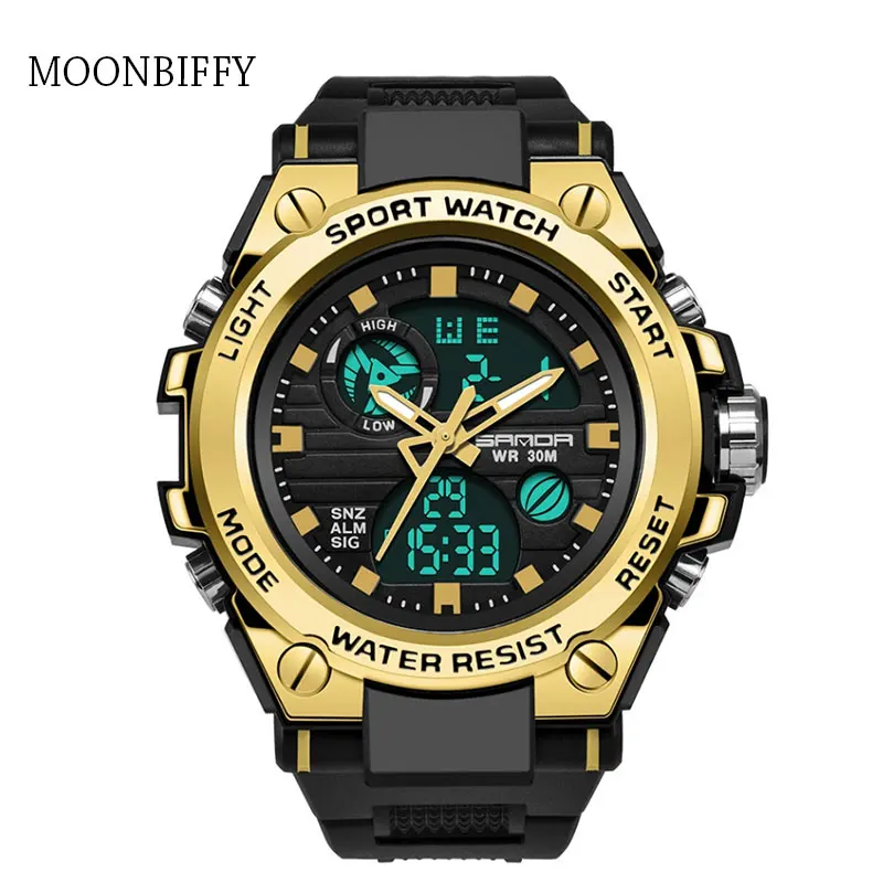 Dual Watch Men Waterproof Digital Led Stainless Steel Wrist Watch Led Luminous Electronic Military Shock Resistant
Dual Watch Men Waterproof Digital Led Stainless Steel Wrist Watch Led Luminous Electronic Military Shock Resistant